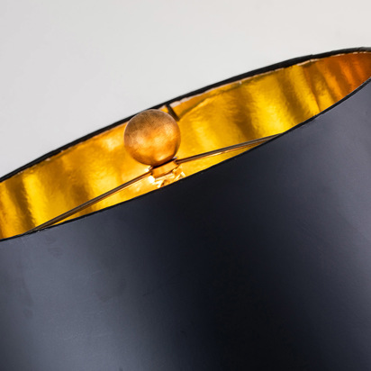 Camilia 1lt Table Lamp - Antique Gold and Black