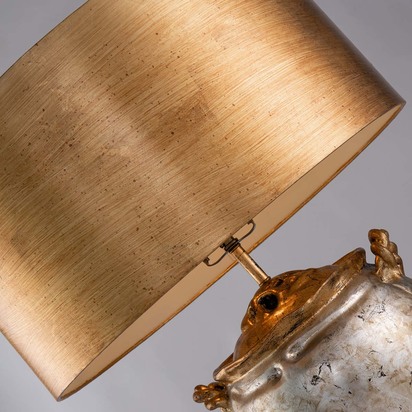 Jackson 1lt Table Lamp - Antiqued Silver with Gold Leaf Accents