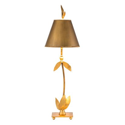 Red Bell 1 Light Table Lamp - Gold Leaf