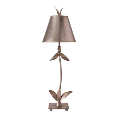 Red Bell 1 Light Table Lamp - Silver Leaf