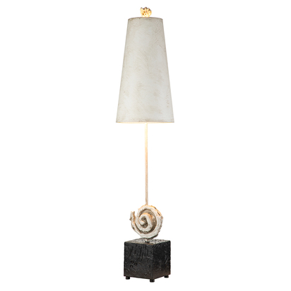 Swirl 1lt Table Lamp - Bone White