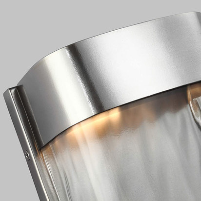 Bennie 1 Light Large LED Wall Light - Painted Brushed Steel