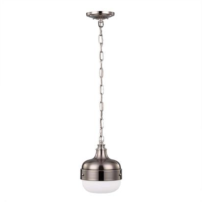 Cadence 1 Light Mini Pendant - Polished Nickel/Brushed Steel