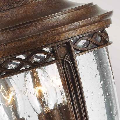 English Bridle 3 Light Medium Pedestal