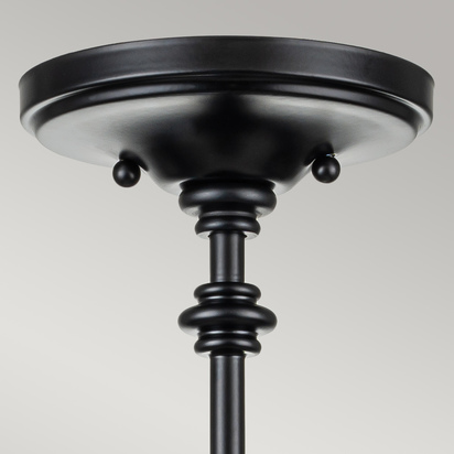 Pickering Lane 3lt Semi-Flush - Black