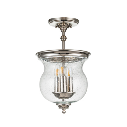 Pickering Lane 3lt Semi-Flush - Polished Nickel