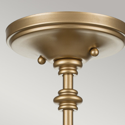 Pickering Lane 3lt Semi-Flush - Painted Natural Brass