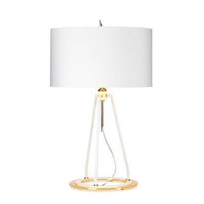 Ferrara Table Lamp - White and Polished Gold