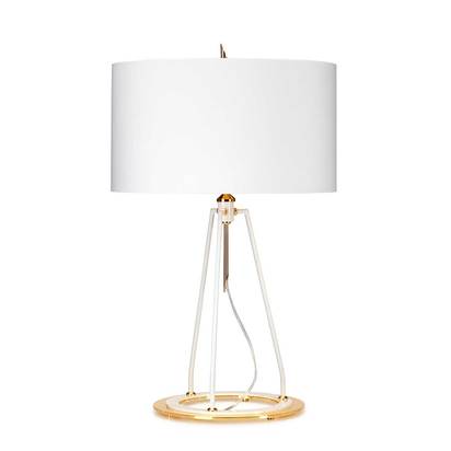 Ferrara Table Lamp - White and Polished Gold
