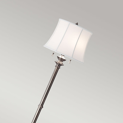 Stateroom 2 Light Floor Lamp - Antique Nickel