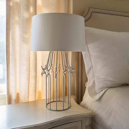Stella 1 Light Table Lamp - Distressed Silver