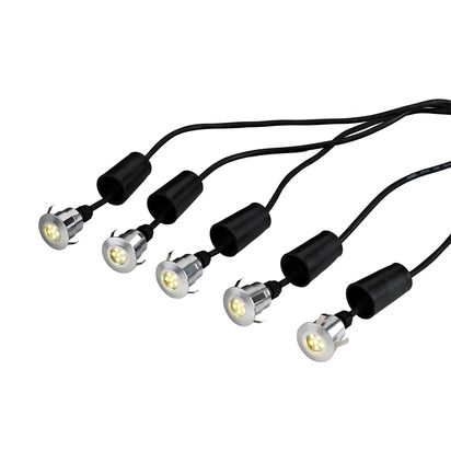 Derwent 5 x Deck/garden light with 6m cable and 12V Transformer