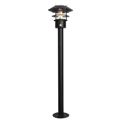 Helsingor 1 Light Bollard Lantern with PIR