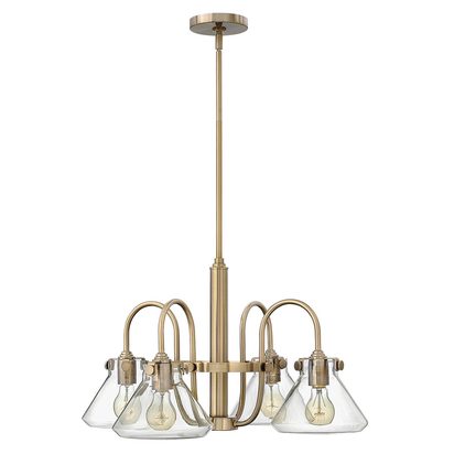 Congress 4 Light Clear Glass Chandelier