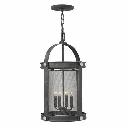 Holden 4 Light Pendant Chandelier - Aged Zinc