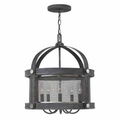 Holden 5 Light Chandelier - Aged Zinc