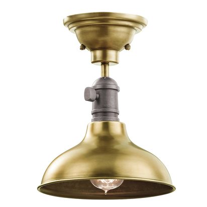 Cobson 1 Light Mini Pendant - Natural Brass