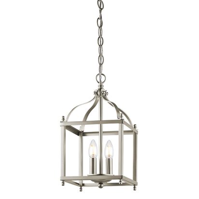 Larkin 2 Light Small Pendant - Brushed Nickel