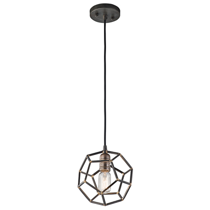Rocklyn 1 Light Mini Pendant Raw Steel
