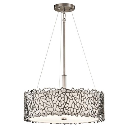 Silver Coral 3 Light Duo-Mount Pendant