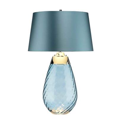 Lena 2 Light Large Blue Table Lamp