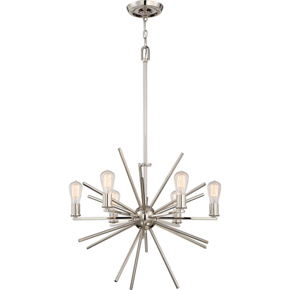 Carnegie 6 Light Chandelier - Imperial Silver