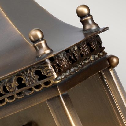 Regents Park 1 Light Wall Lantern - Brass