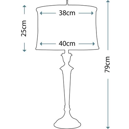 Syracuse 1 Light Table Lamp - Antique Nickel