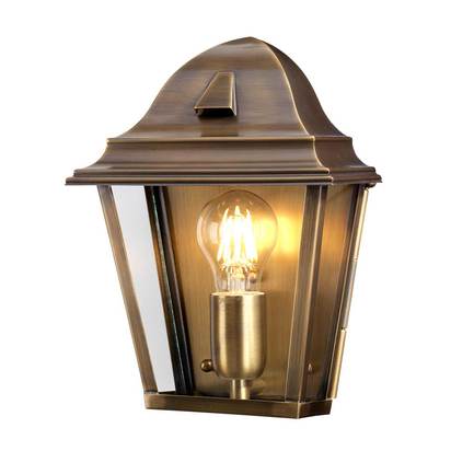 St James 1 Light Wall Lantern - Brass
