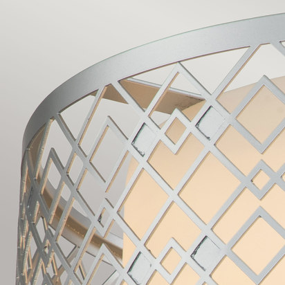 Ziggy 2lt Medium Flush - Lacquered Silver