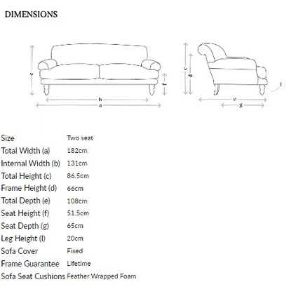 Saturday 2 Seat Sofa in Olive Cotton Matt Velvet