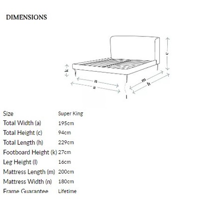 Lucy King Bed in Cirrus Smart Slubby Cotton