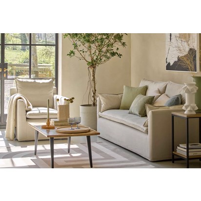 Anders LHF Chaise Sofa in Pampas Hygge Smart Linen