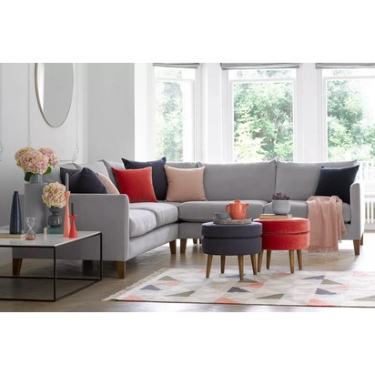 Izzy Small Corner Sofa in Galaxy Organic Smart Cotton