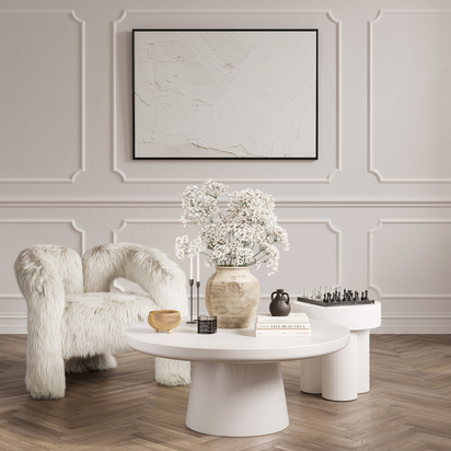 RUMI WHITE COFFEE TABLE (2 PACKS)