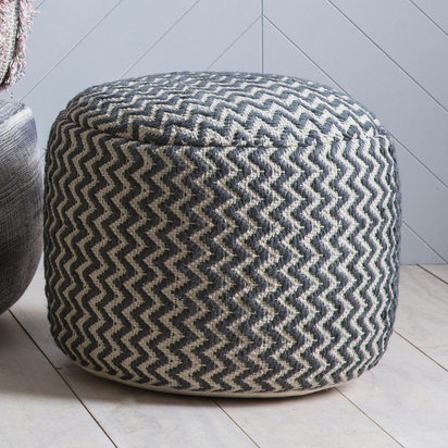 Kiruna Pouffe Grey 500x500x400mm