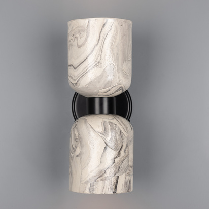 Sakura Wall Light - Marbled | Matte Black