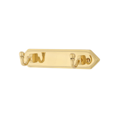 Littleton Brass Two Hook Plate| Satin Brass