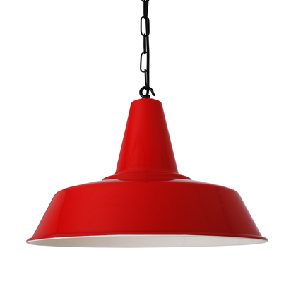 Nassau Industrial Factory Pendant | Red
