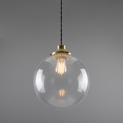 Virginia 30cm Globe Pendant | Satin Brass