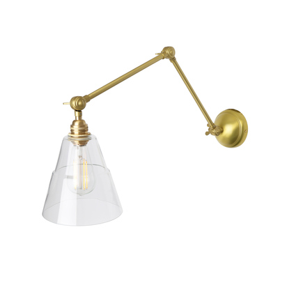 Lyx Adjustable Poster Light | Satin Brass