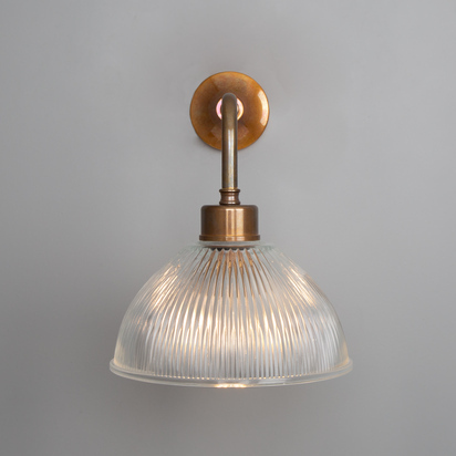 Dhaka Industrial Wall Light | Antique Brass