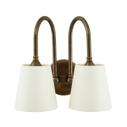 Uppsala Double Wall Light | Antique Brass