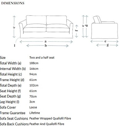Otto 2.5 Seat Sofa in Taupe Brushed Linen Cotton