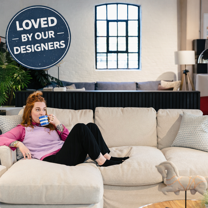 Otto 2 Seat Sofa in Cornflower Silky Jacquard Weave