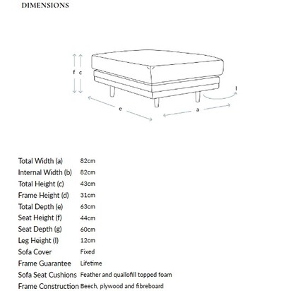 Marco Large Rectangular Footstool in Fawn Aquaclean Clever Velvet