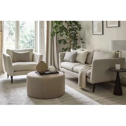Holly 3 Seat Sofa in Sand Aquaclean Clever Canvas
