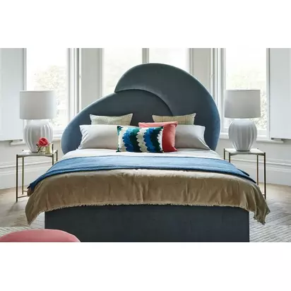 Harmony King Bed in Amber Smart Velvet