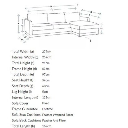 Aissa Large LHF Chaise Sofa in Bitter Chocolate Aquaclean Clever Canvas