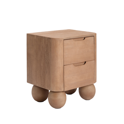 SHIBUI ALMOND BEDSIDE CABINET